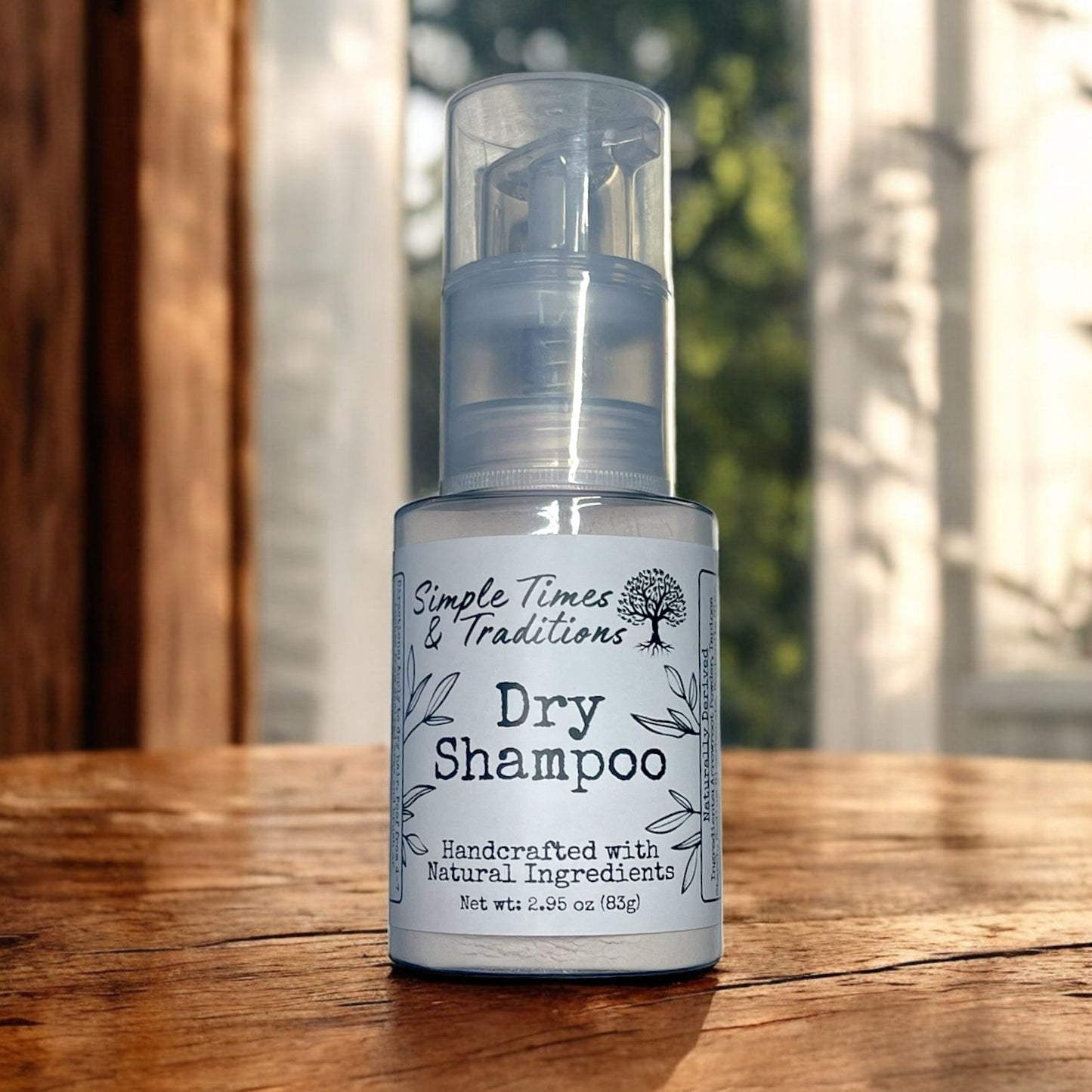 Natural Dry Shampoo Large Powder Sprayer 2.95 oz Non-Aerosol Hair Care