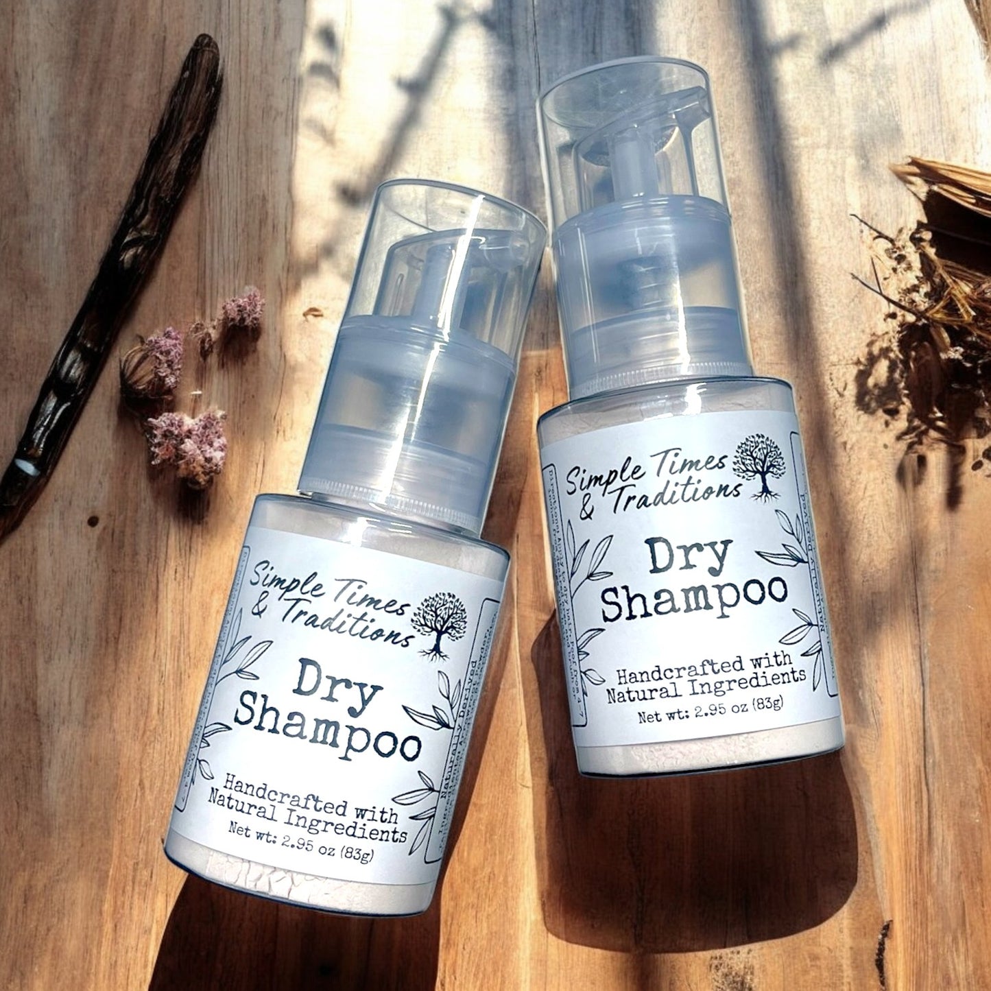 Natural Dry Shampoo Large Powder Sprayer 2.95 oz Non-Aerosol Hair Care