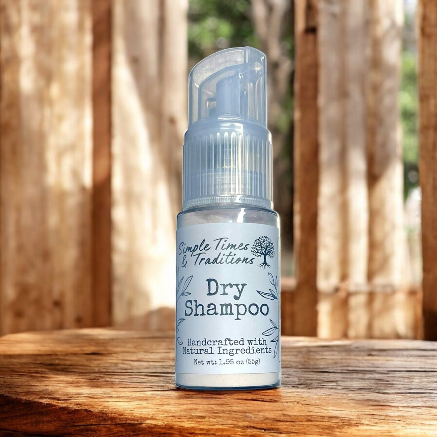 Natural Dry Shampoo Medium Powder Sprayer 1.95 oz Non-Aerosol Hair Care