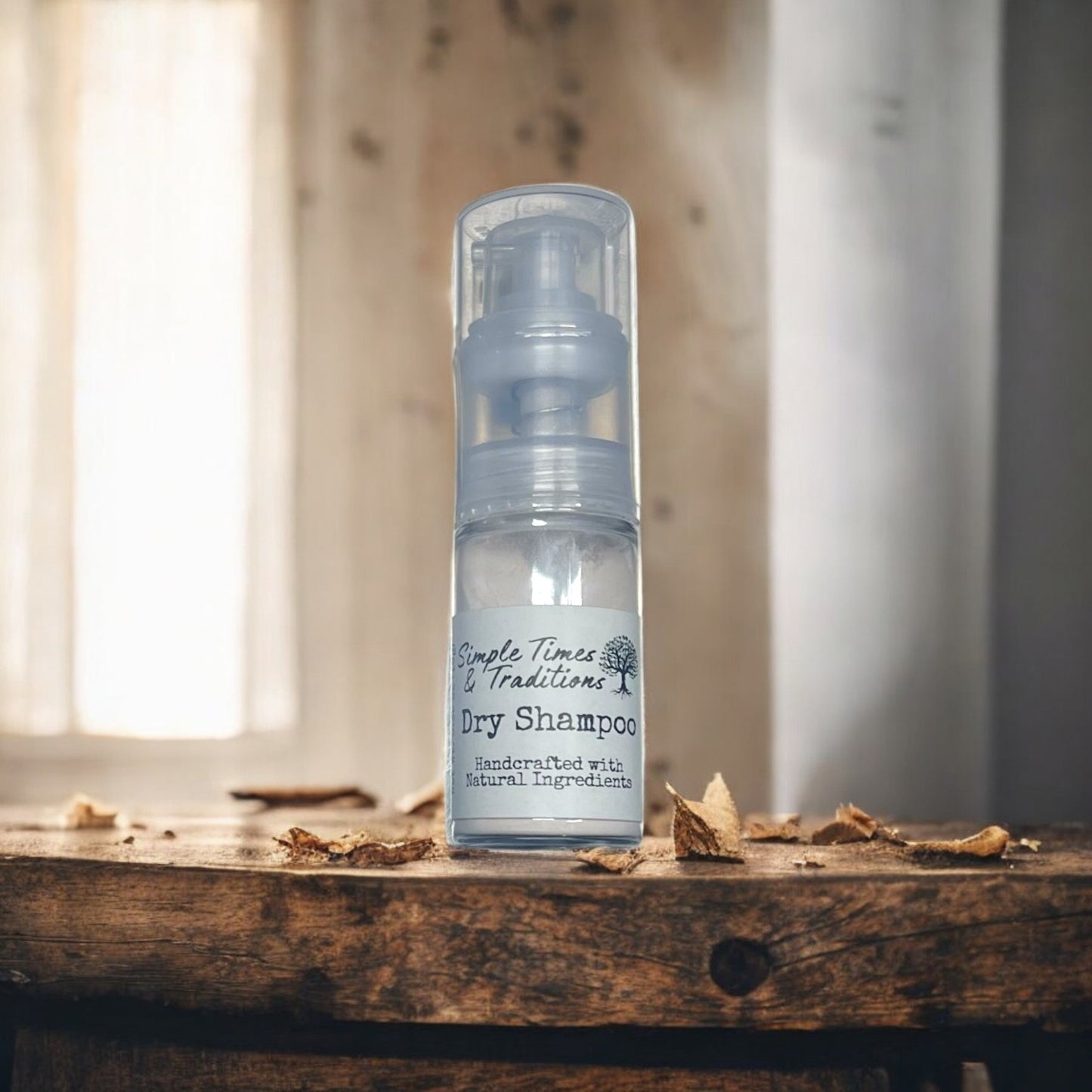 Natural Dry Shampoo Travel Size Powder Sprayer 0.35 oz Non-Aerosol Hair Care