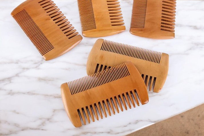Beard Comb - Wooden Pocket Comb, Dual Sided, Anti-Static Design
