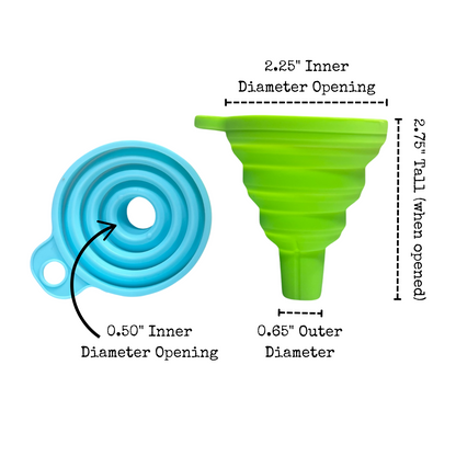 Dry Shampoo Funnel - Collapsible Reusable Silicone Funnel - Food Grade - Random Color - Fits All Bottle Sizes