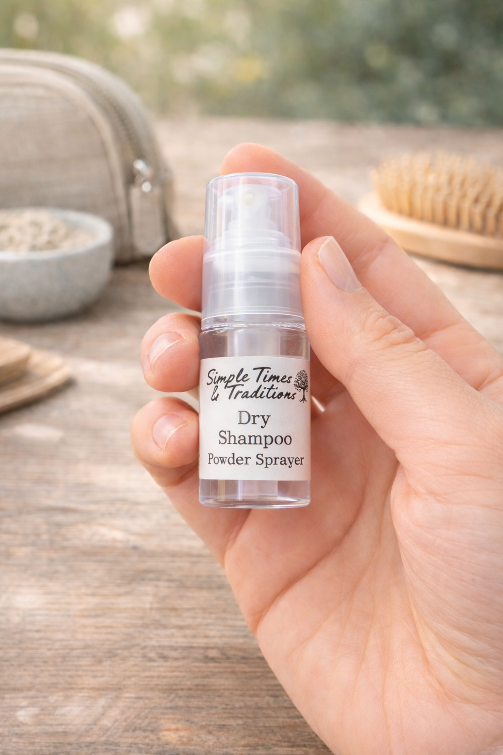 Travel Size Refillable Dry Shampoo Powder Sprayer (empty)