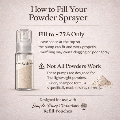 Large Refillable Dry Shampoo Powder Sprayer (empty)