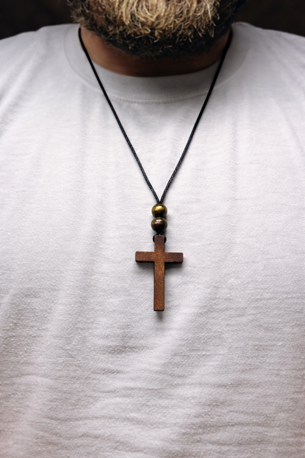 Handmade Wooden Cross Necklace
