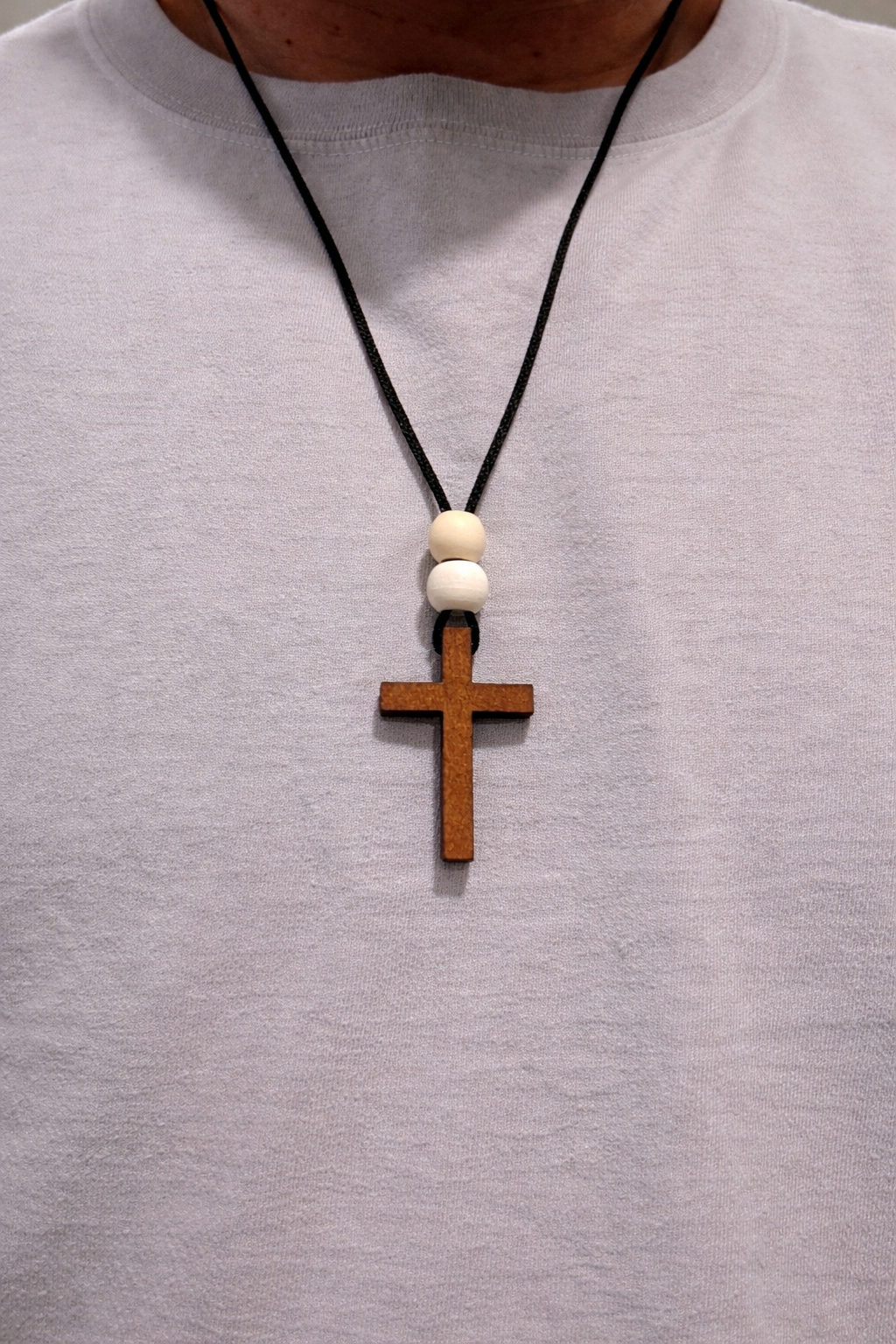 Handmade Wooden Cross Necklace