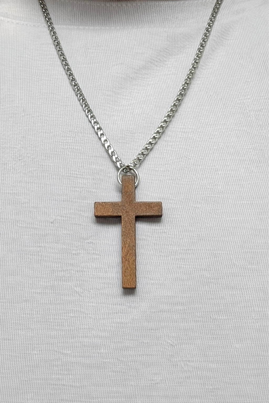 Handmade Wooden Cross Necklace