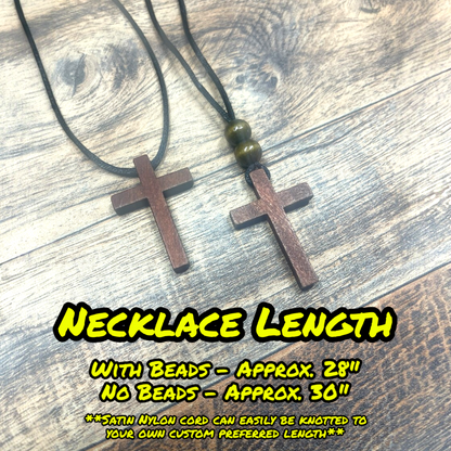 Handmade Wooden Cross Necklace