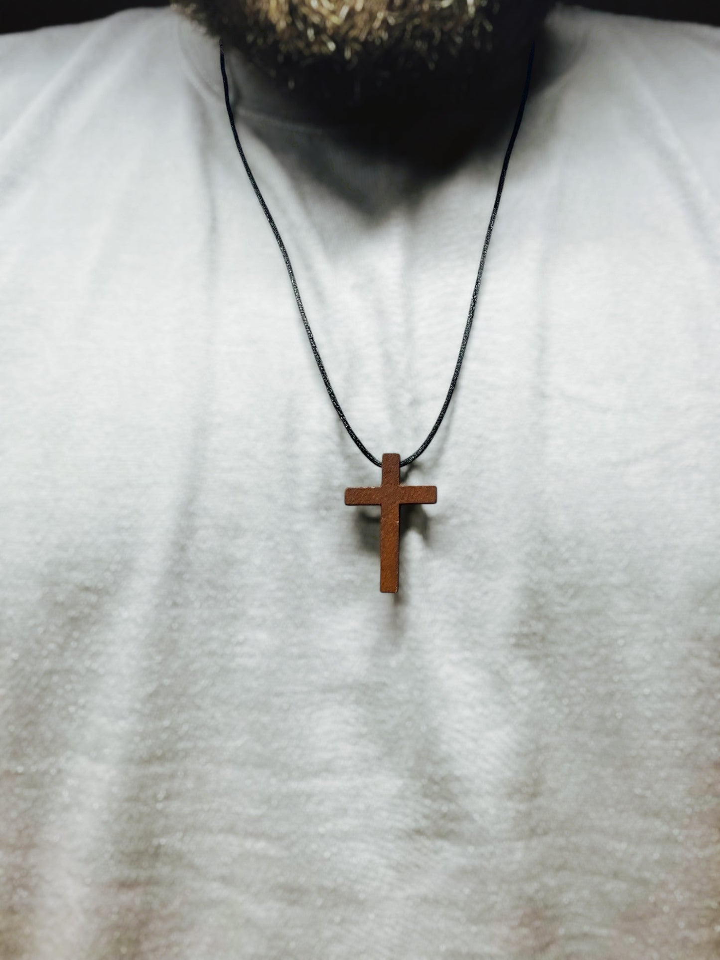 Handmade Wooden Cross Necklace