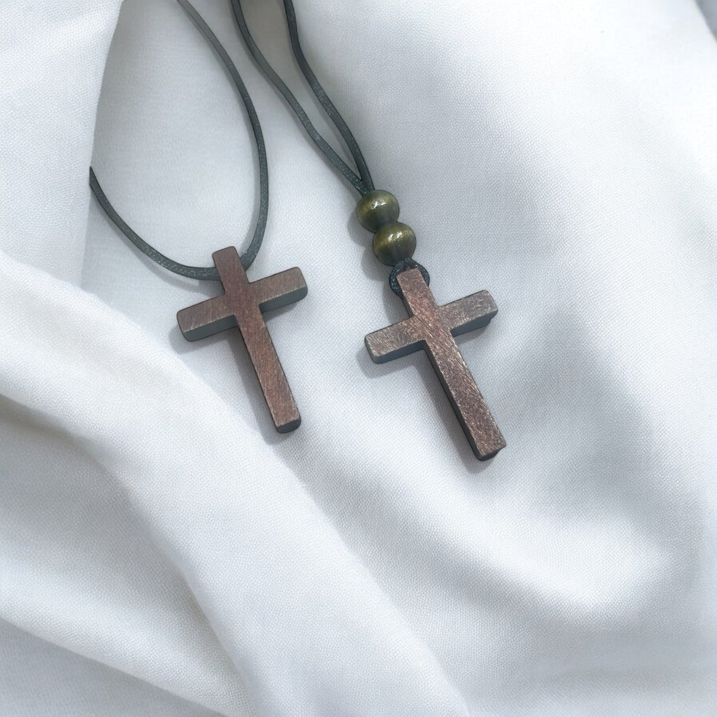 Handmade Wooden Cross Necklace