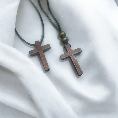Handmade Wooden Cross Necklace