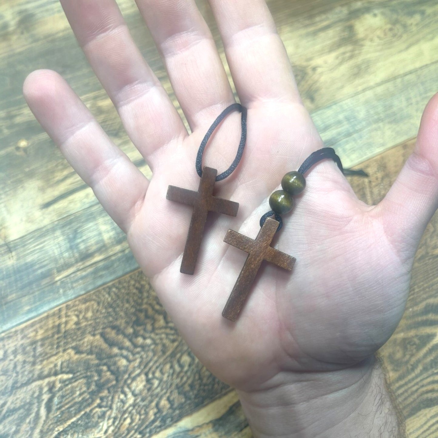 Handmade Wooden Cross Necklace